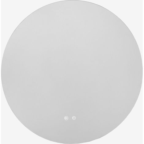 Espejo de pared redondo para baño con luz LED y antivaho Riben SKLUM       