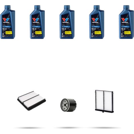 Kit tagliando 3 FILTRI e 5L OLIO compatibile con Mazda 2 (DL) Skyactiv-G Hybrid 55kw Dal 2019 (1/5)