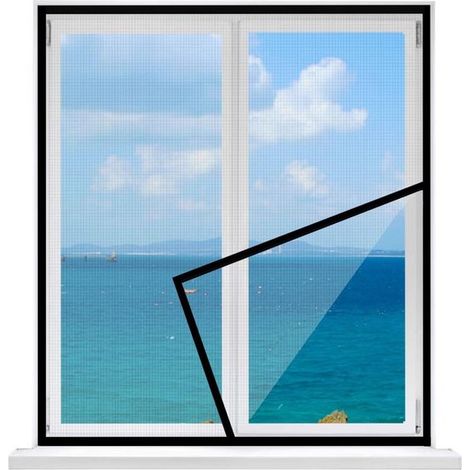 Mosquitera para ventana de 120x130cm,permite la libre circulación del aire,protección contra insectos,ideal para ventanas de balcón,color negro (1/5)