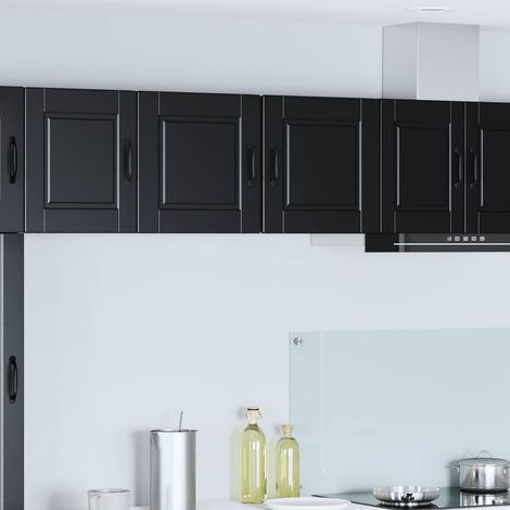 vidaXL Armadietto a muro PORTO Nero 40 x 31 x 40 cm Legno multistrato