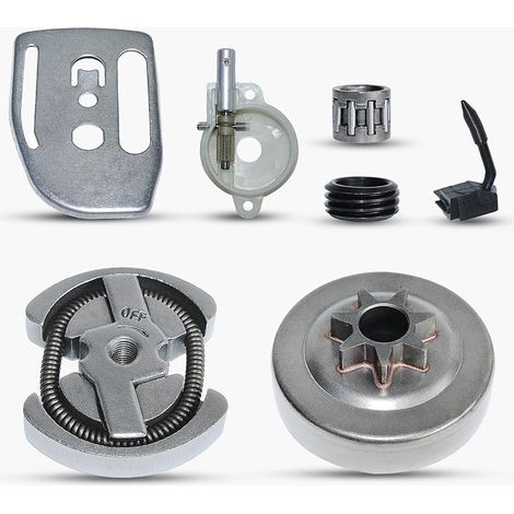 325-7T Tambour d'embrayage pompe à huile d'engrenage à vis sans fin pour Husqvarna 137 136 141 142 36 41 Remplacement Pièces avec Plaque de barre de roulement à aiguilles 530014949 (1/5)