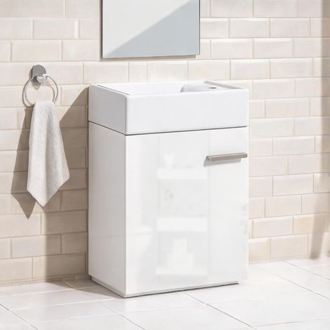 Meuble de salle de bain en mDF e Cerâmica 40 x 23 x 50 cm (1/5)