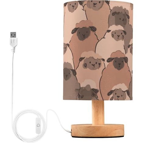 Kcldeci Lampe de chevet en forme mouton marron mignon pour (1/5)