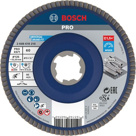 Bosch Accessories 2608619210 Fächerschleifscheibe Durchmesser 125 mm Körnung (num)=60 1 St.