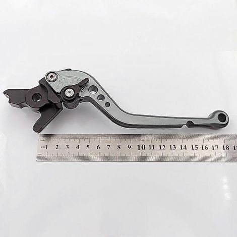 Convient pour la moto Augusta Brutale800/675, levier de frein/cornerdon en alliage d'aluminium modifié (1 long gris) (1/5)