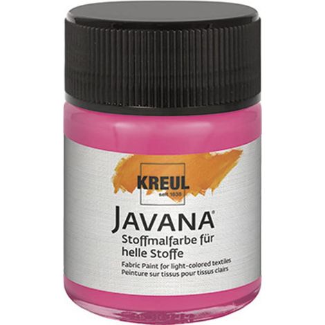 Peinture pour Tissus clairs, 50 ML Verre en Rose, Peinture à Base d'eau à caractère crémeux, pénètre en Profondeur dans Les Fibres, résistant au Lavage après Fixation (1/2)