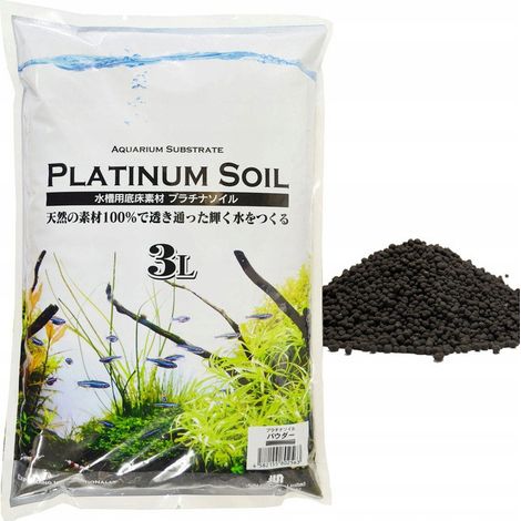 QualDrop Platinum Soil Black Powder 3L - substrato minerale per la coltivazione di piante acquatiche ornamentali (1/2)