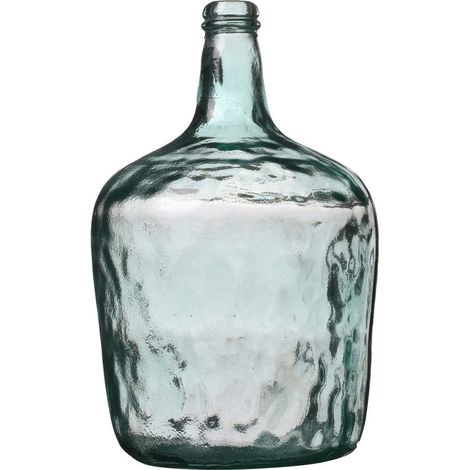 Vase dame Jeanne 10L en verre recyclé – Hauteur 40 cm – Diamètre 24,5 cm – Charme rustique pour décoration intérieure – Fornord