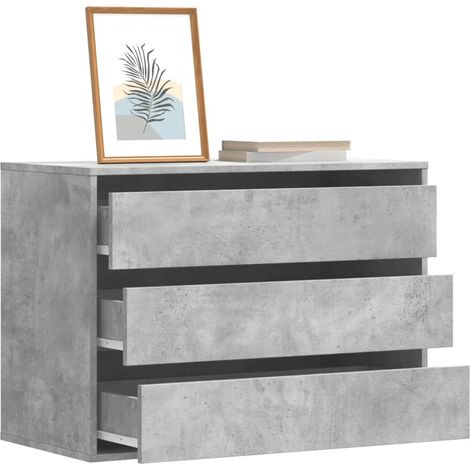 Kommode Betongrau 80x41x58 cm Holzwerkstoff