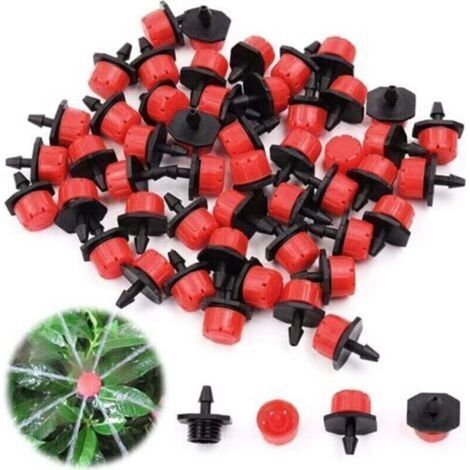 Verstellbares Tropfbewässerungssystem, automatisches Bewässerungssystem, Tropfschlauch, Mikrosprinkler, Tropfer (100 Stück) (1/5)
