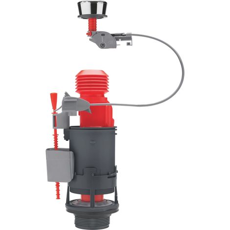 Wirquin – Mécanisme de chasse d'eau double chasse 3/6L – Commande à câble – Installation rapide pour réservoirs étroits – Économie d'eau (1/5)