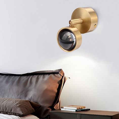Luminaire mural en cuivre simple 3W 220V blanc chaud pour couloir escalier passage chambre (1/5)