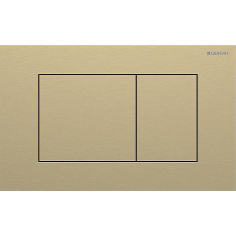 Placca Geberit Sigma40 Square Inox Ottone Spazzolato Doppio Tasto  115.629.QF.1 Inox colore ottone spazzolato