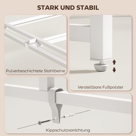 Schreibtisch Klappbar Computertisch mit Monitorhalterung für Arbeitszimmer 100 x 48 x 87,5 cm