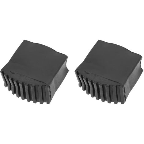 BEBUSINGOTO 2 Stück/1 Paar rutschfeste Gummipads als Ersatz für Treppenstufen, weiche schwarze Gummipolsterung 57 x 21 mm (1/5)