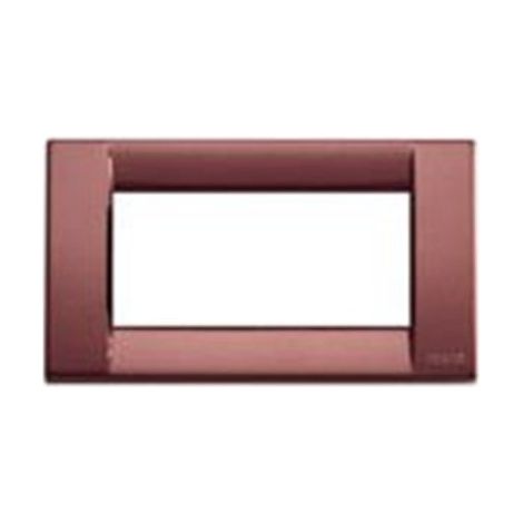 Vimar - Placca classic 4 moduli in metallo Serie Idea colore bordeaux metallizzato 16734.25