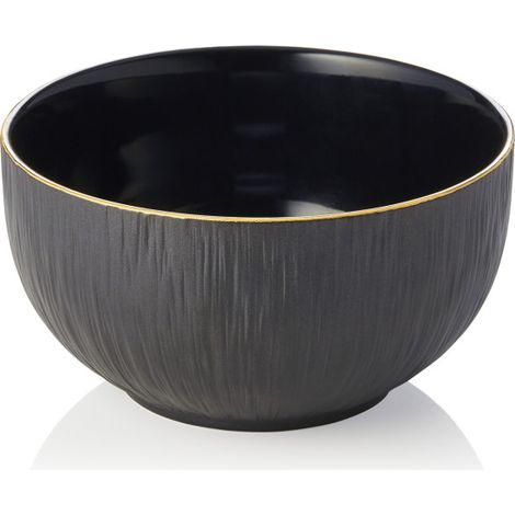 Assiette creuse Ø 15 cm 750 ml noir bord doré MAYA KURO - Was Germany