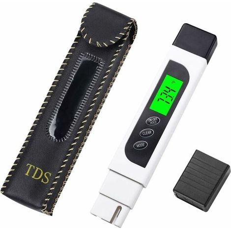 Bardusch-3 en 1 Testeur numérique de qualité de l'eau, TDS, mètre EC et température TDS Meter pour l'eau Potable, hydroponie, piscines, Aquariums (1/5)