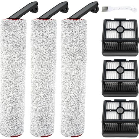 (7-teiliges Set) Ersatzbürstenwalzen und HEPA-Filter für den H12 Pro. Kompatibel mit den kabellosen Nass- und Trockensaugern H12 Pro und H12 Dual. Das Zubehörset enthält 3 Bürstenwalzen, 3 HEPA-Filter (1/5)