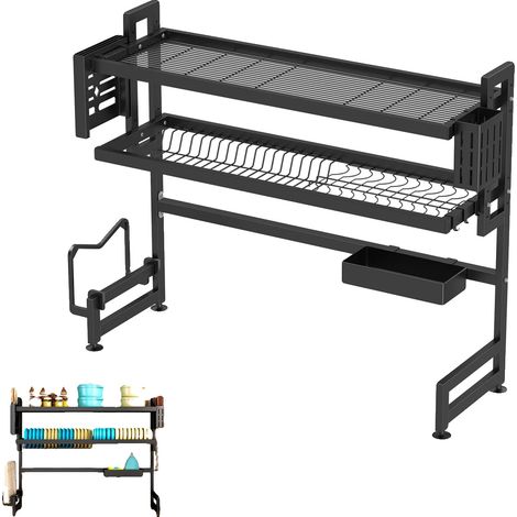 Über der Spüle Geschirrabtropfgestell, verstellbar, 2-stöckiges Design, 2-stufig (1/5)