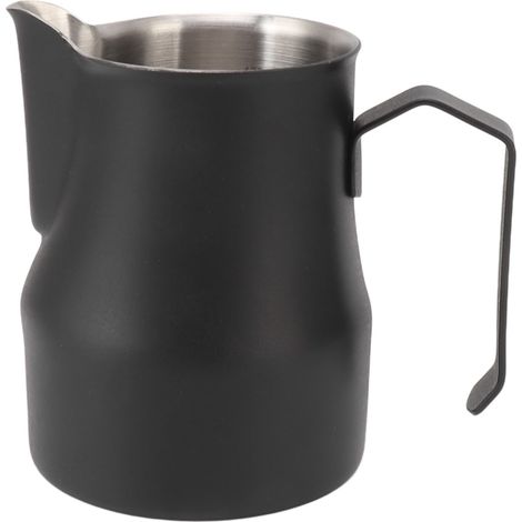Pichet à lait en acier inoxydable 304, bec verseur précis, idéal pour café latte, design mat noir, capacité 550ml, parfait pour bureau et usage professionnel. (1/5)