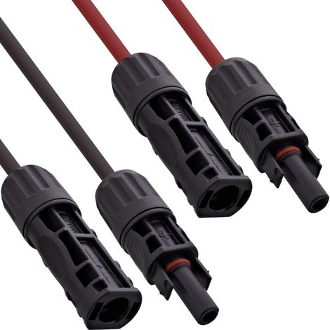 InLine Solarkabel 15 Meter Schwarz Rot