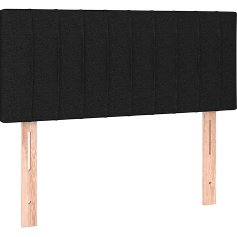 Testiera letto accessorio camera da letto mobili LED 90 x 5 x 78/88 cm tessuto nero TDL0200532