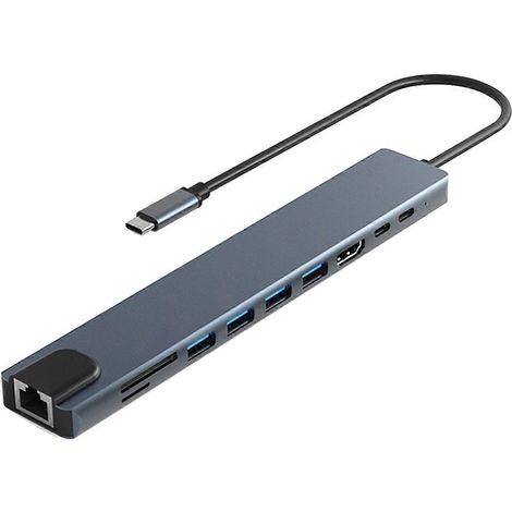 10-in-1 USB-C-Hub, 4K 30Hz Dockingstation, USB-C-zu-HD-TV-Konverter (1/5)