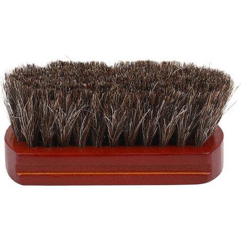 Brosse à barbe et moustache en poils de cheval naturels avec manche en bois, pour le nettoyage du visage et le rasage des hommes. (1/4)