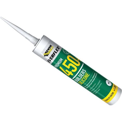 Everbuild Everflex Premium+ 450 Builders Silicone Sealant - Brown, 300ml