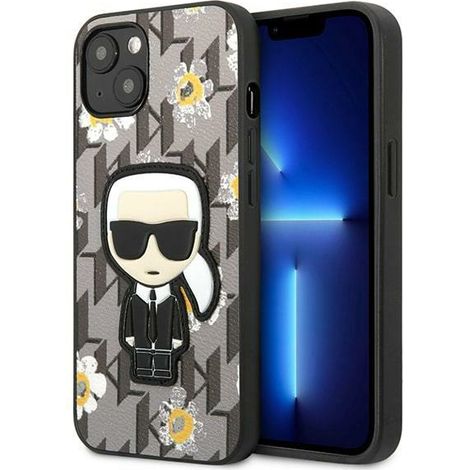 Karl Lagerfeld Flower Ikonik Graue iPhone 13 mini Hülle (1/5)