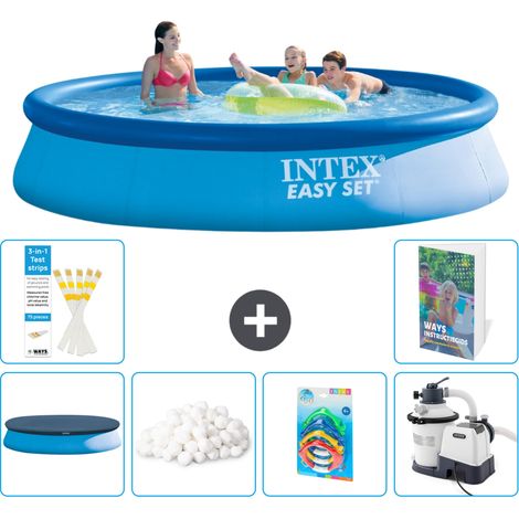 Intex Piscina Easy Set Rotonda - 396x84 cm - 7-pezzi  S8