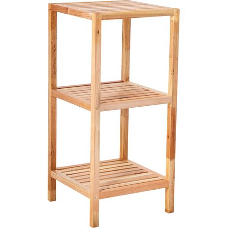 Etagère en Bois, Meuble étagère Salle de Bain Norway, 3 étagères, Noyer, 36x79x36cm (1/5)
