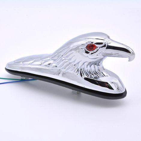 Figurine Tête d'Aigle Universelle Ornement Motard Moto Garde-Boue Avant pour ATV VTT Cadres et Accessoires Capot Auto (1/5)