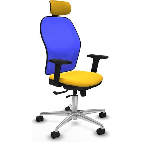 Silla de oficina piqueras y crespo Jorquera azul simil piel (1/2)