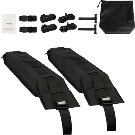 Mophorn Weiche Dachgepäckträgerpolster, 80 cm, universell fürs Auto, 79 kg Tragkraft für Gepäck, Kajak, Träger mit 4 Zurrgurten, 2 Schnellschlaufengurten und Aufbewahrungstasche für SUP, Kanu