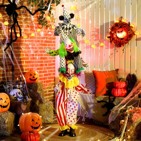 Outsunny Sound Activated Stackable Halloween Animatronics Clowns (1/5)