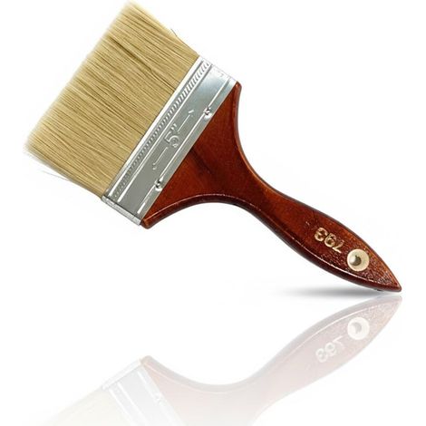 1 pièce Pinceau large, pinceau à lasure et peinture pour bois, laques et peinture murale, pinceau plat, brosse à surfaces (110mm) (1/5)