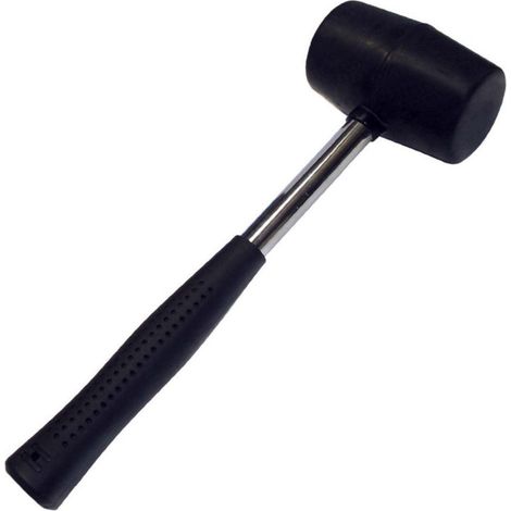Trade Shop - Martillo Cabeza De Goma Mango Ergonómico De Fibra 450 G - (1/2)