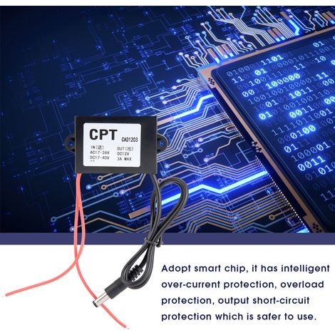Convertisseur abaisseur de tension 24V à 12V AC-DC 3A pour alimentation écran (1/5)
