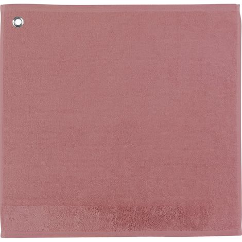 Essuie-mains de cuisine absorbant en éponge 100% coton avec œillet Bois de rose 50 x 50 cm - PANGIVO (1/3)