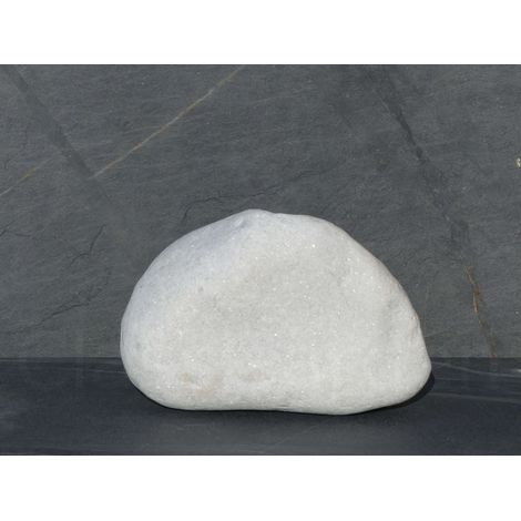 Classgarden – Galet décoratif blanc brillant 200-350 mm – Poids 16-20 kg – Effet pailleté pour décoration extérieure – Pack de 1 (1/5)