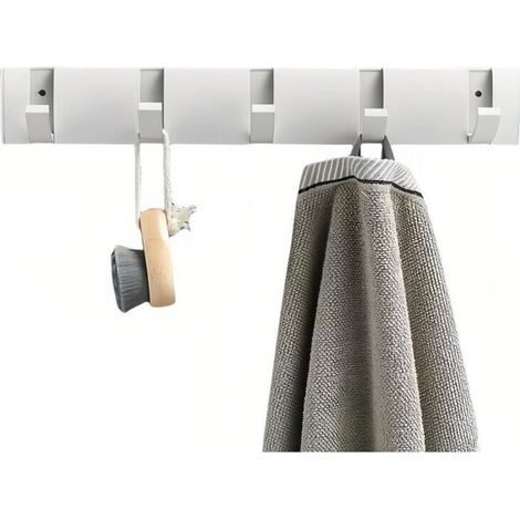 Crochets invisibles renforcés, sans perçage, porte-manteaux muraux pour salle de bain, cintres, crochets de porte pour toilettes/salle de bain (1/4)