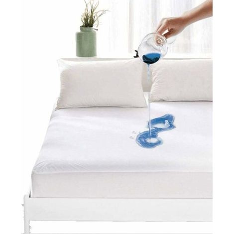 Protège-matelas Imperméable 160x200cm, Anti-acariens et Anti-moisissures, Respirant, Protection Complète pour Matelas (1/4)