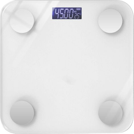 Balance électronique intelligente Bluetooth 2024 pour peser et mesurer la masse grasse des hommes et des femmes (batterie intégrée) (1/3)
