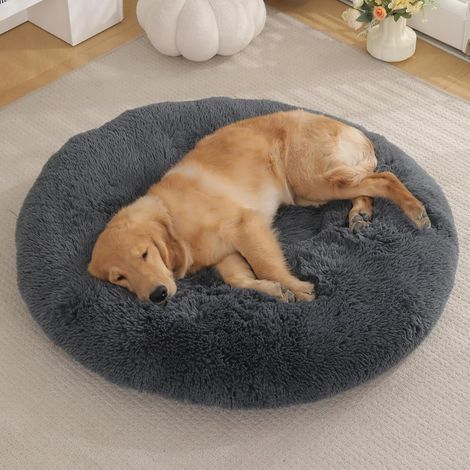runder Hundekorb, weiches Anti-Stress-Bett, waschbare, rutschfeste Matte, für Katzen und Hunde (1/5)
