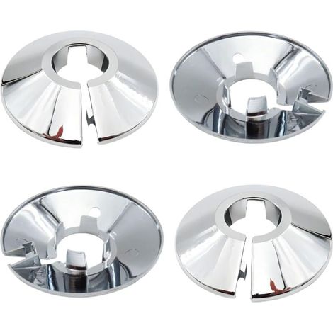 Pièces colliers de tuyaux chromés, Colliers de Tuyau de Radiateur, 15 mm Cache Tuyau Plomberie, pour Douches, Tuyaux, Robinets, Radiateurs, Conduites d'eau, 5,5 cm de large