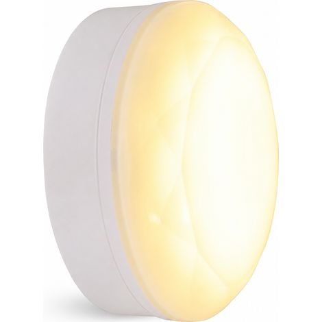 Veilleuse LED rechargeable à détecteur de mouvement, ronde, RGB, blanc et blanc chaud, 3 W, pour couloir et placard (1/5)