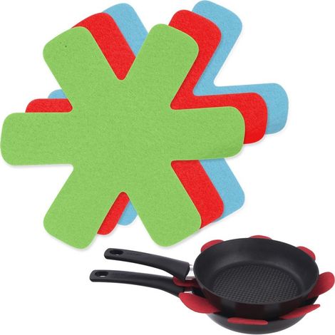 Separadores protectores para sartenes de 18 cm, 5 unidades.