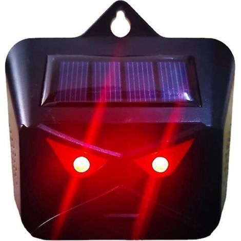 Solarbetriebene Vogelabwehr (Schwarz), Raubtierlampe – Garten-Fuchs- und Mückenabwehr – Mückenabwehr für Haustiere – Ausrüstung (1/5)